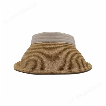 帽子定制 空顶UV防晒帽女夏防紫外线大檐户外遮阳草帽